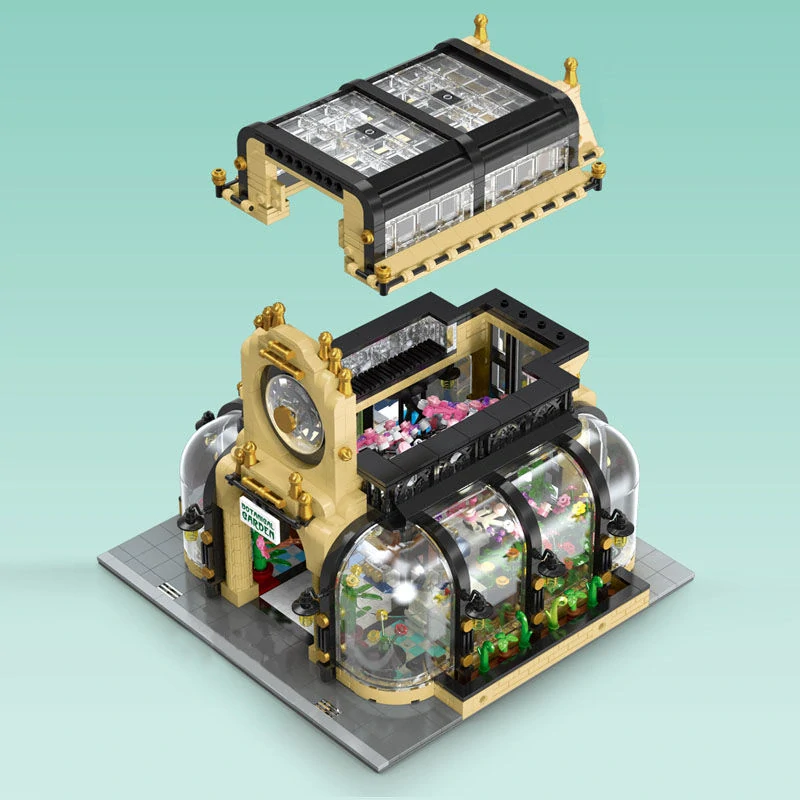 Botanická zahrada Mould King 16019 se sadou LED pásek