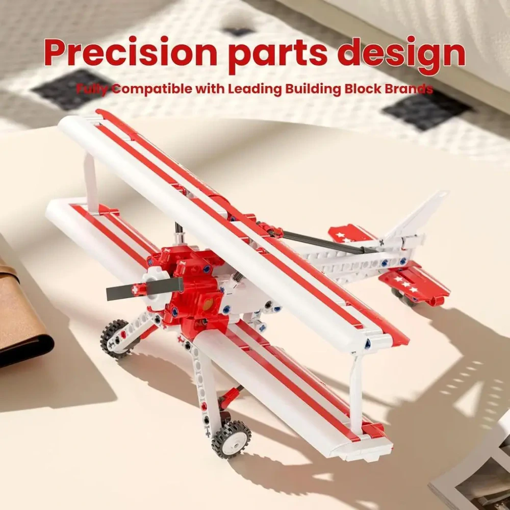 Červený dvojplošník Mould King 24049