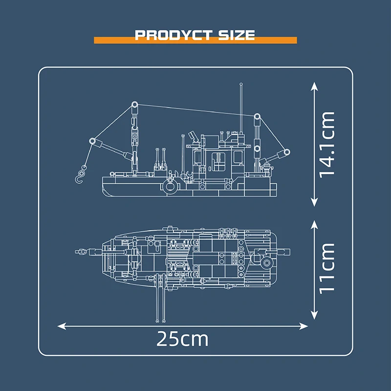 Rybářský člun Mould King 10135