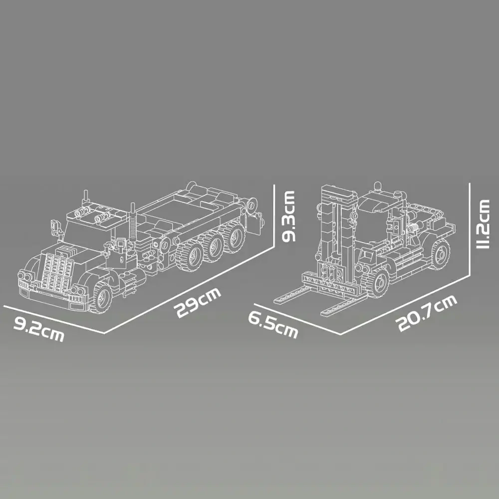 Náklaďák s vysokozdviždným vozíkem Mould King 24079